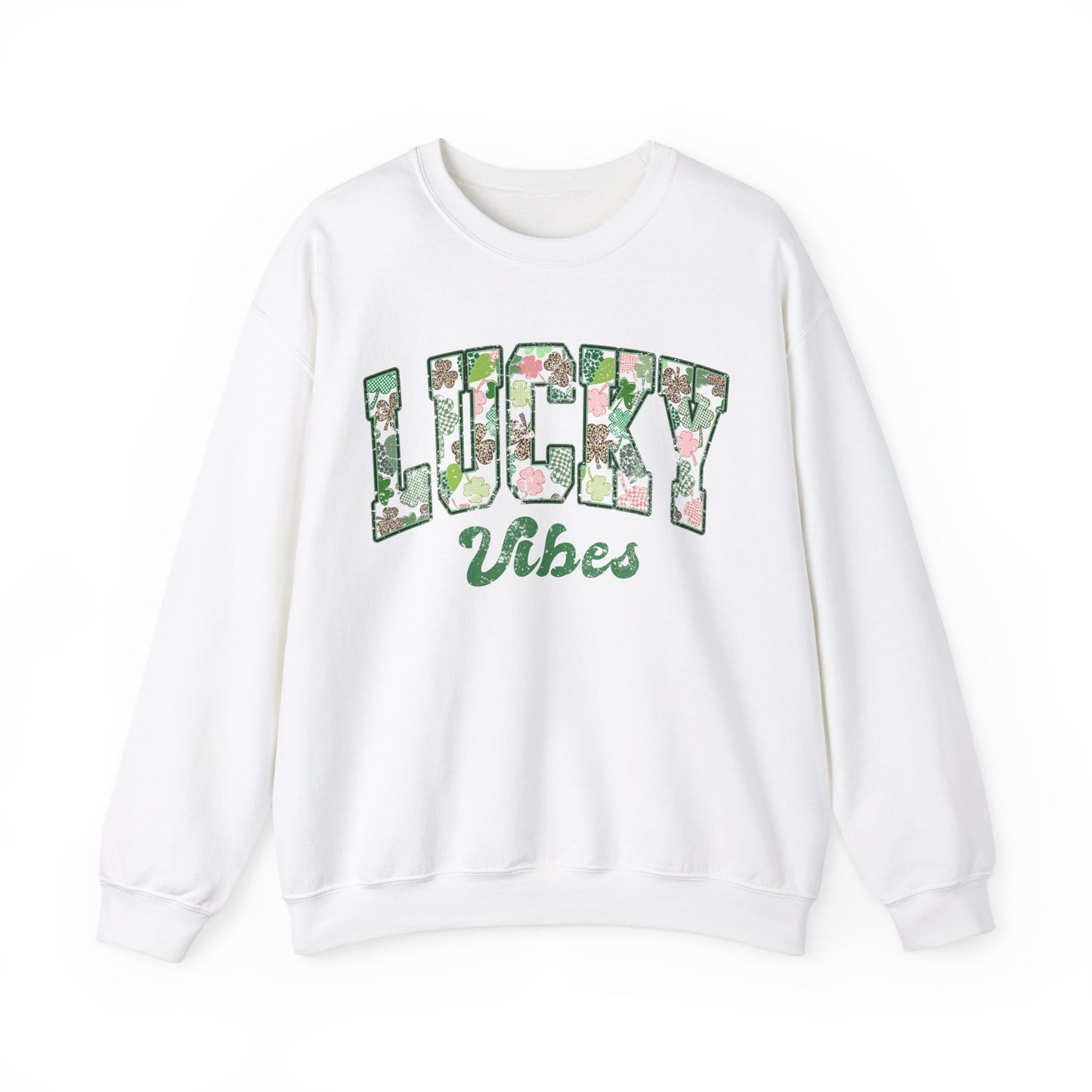 Lucky Vibes St. Patrick's Day Shamrock Women's Sweatshirt