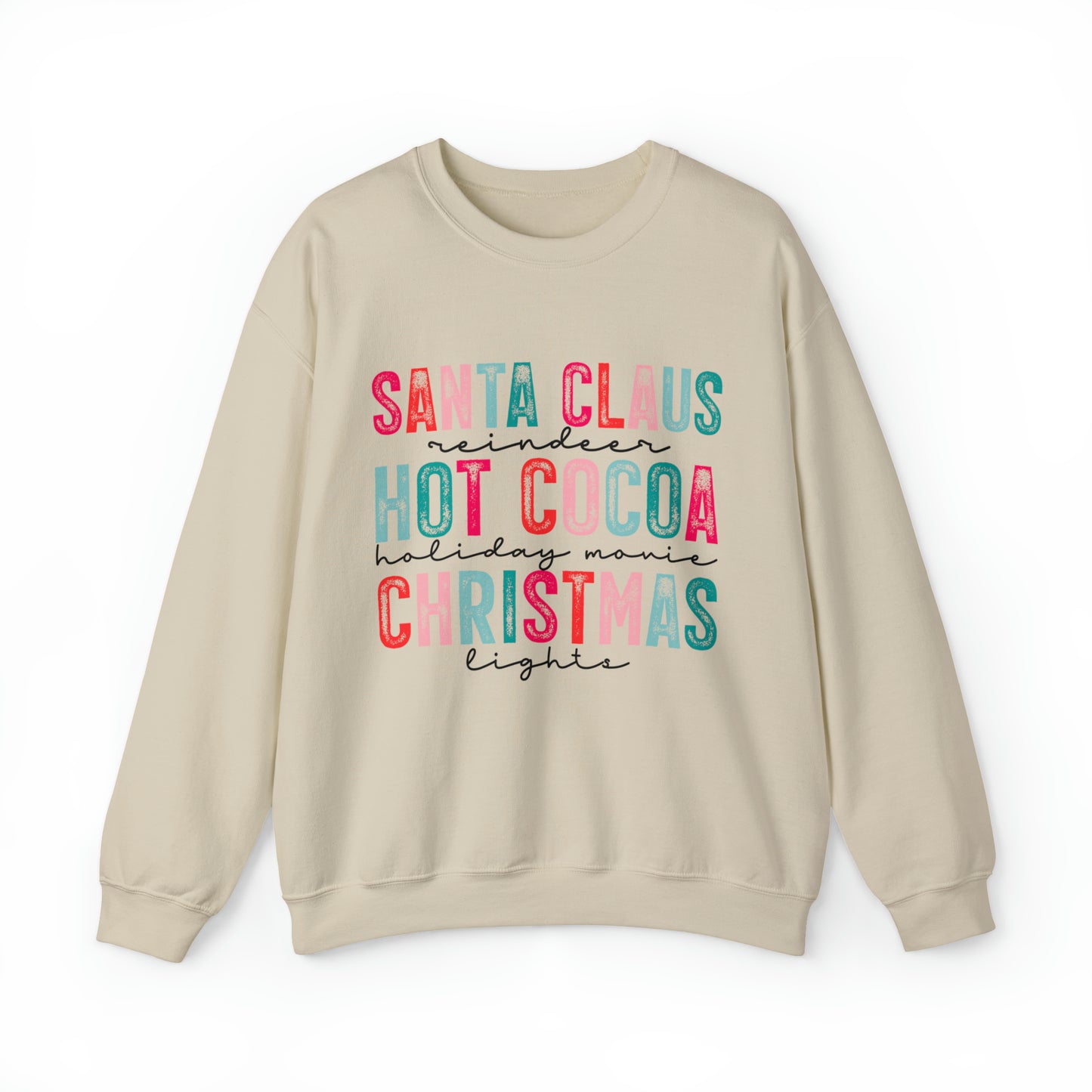 Favorite Christmas Things Women's Christmas Crewneck Sweatshirt with Green