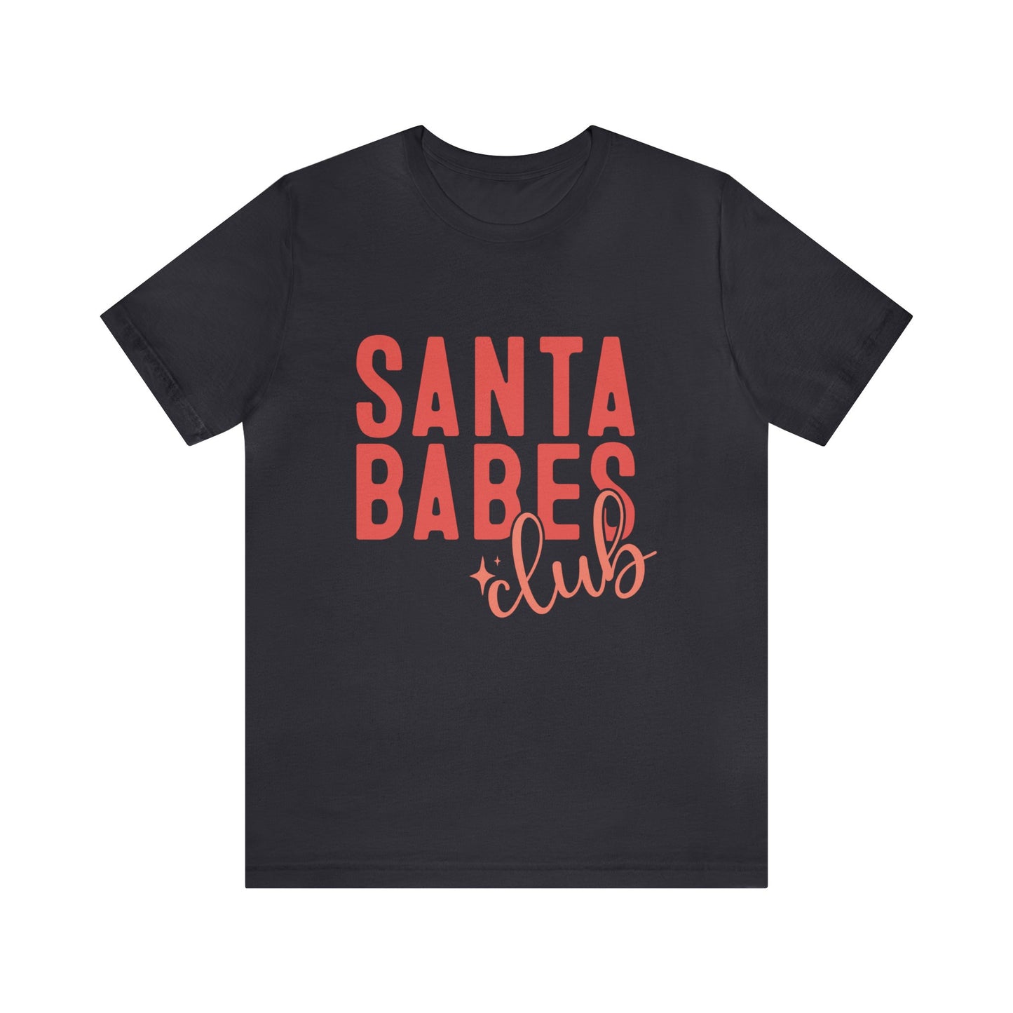 Santa Babes Club Women's Funny Christmas Short Sleeve Shirt