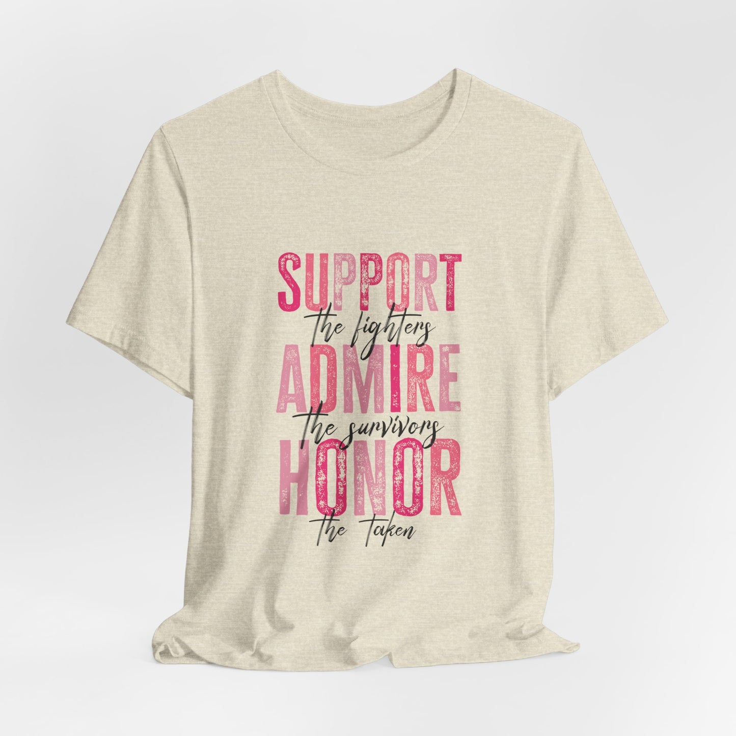 Support Admire & Honor Women's Breast Cancer Awareness Short Sleeve Tee