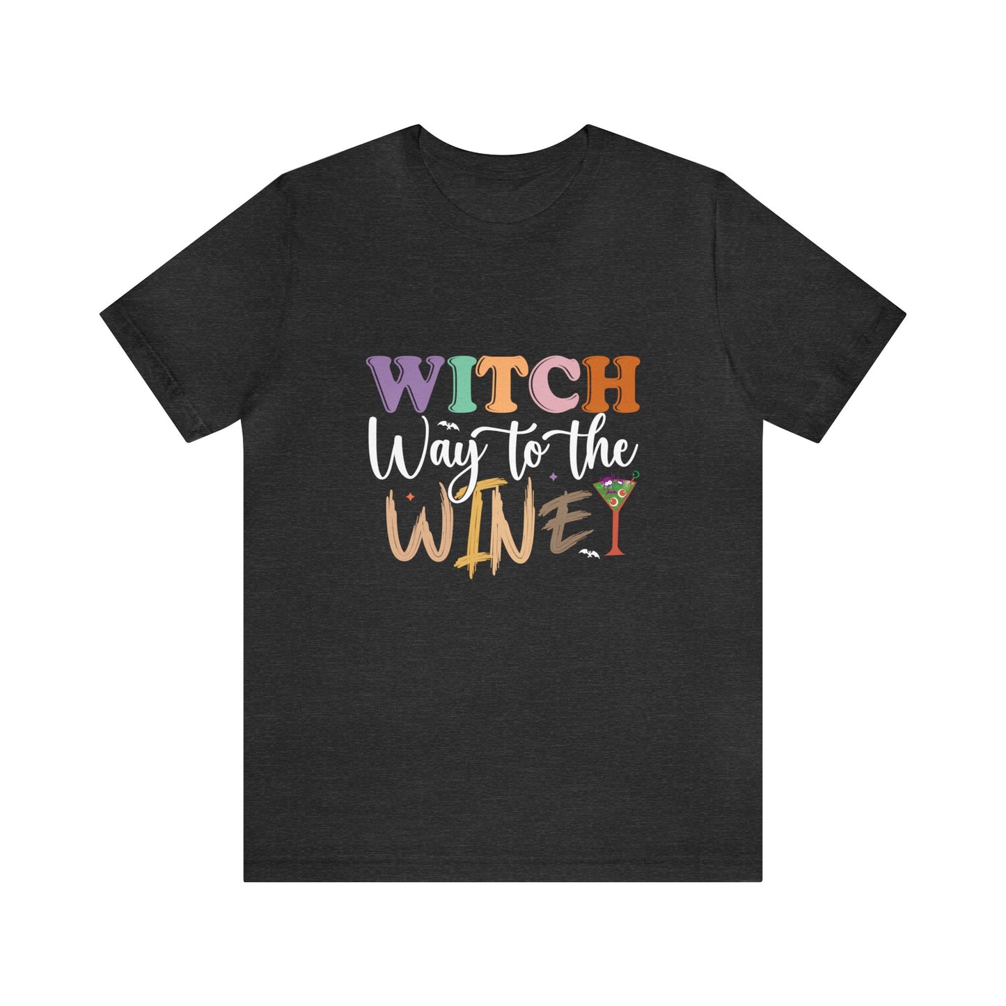 Witch Way To The Wine Women's Halloween Shirt, Fall T-Shirt