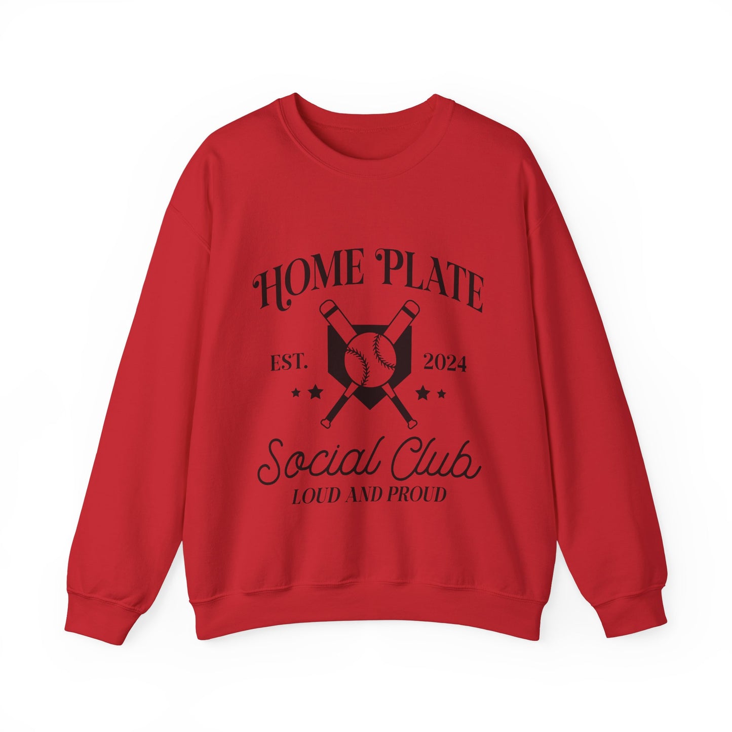 Home Plate Social Club Women's Crewneck Sweatshirt Baseball Softball Tball