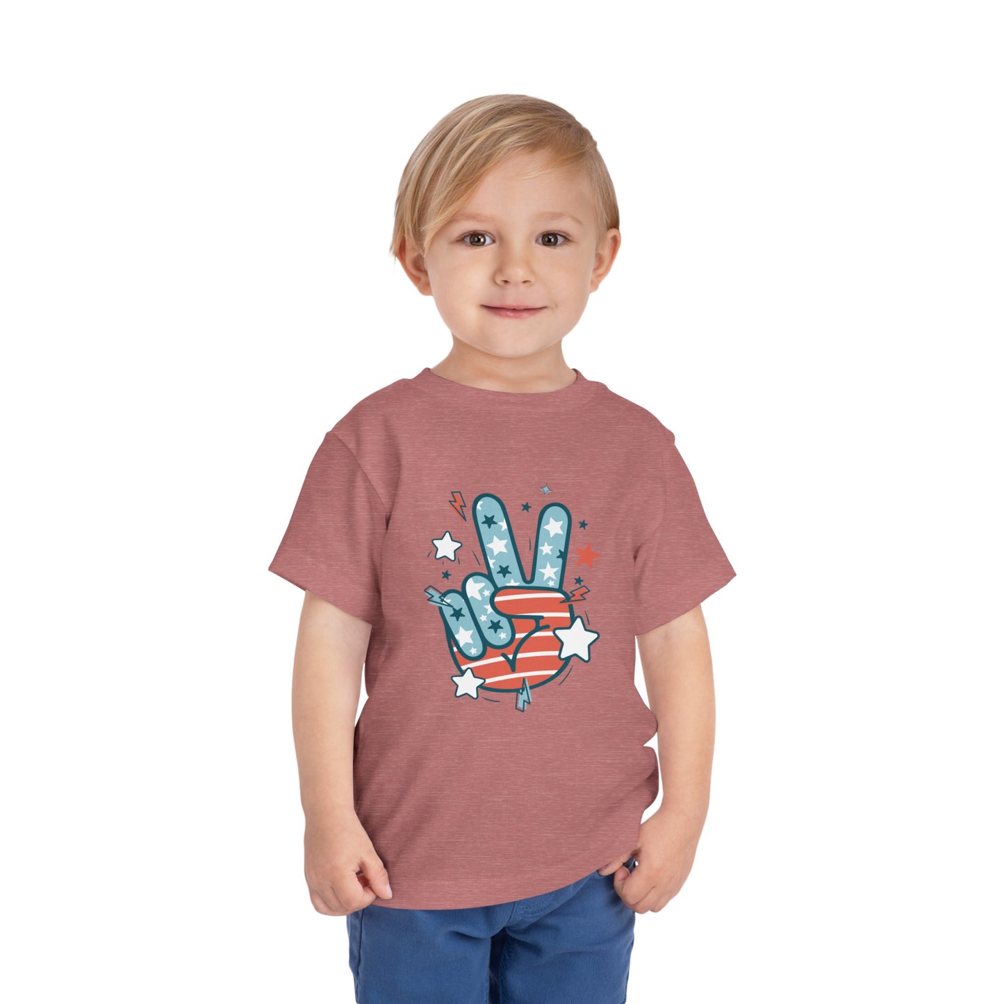 USA America Peace Toddler Short Sleeve Tee