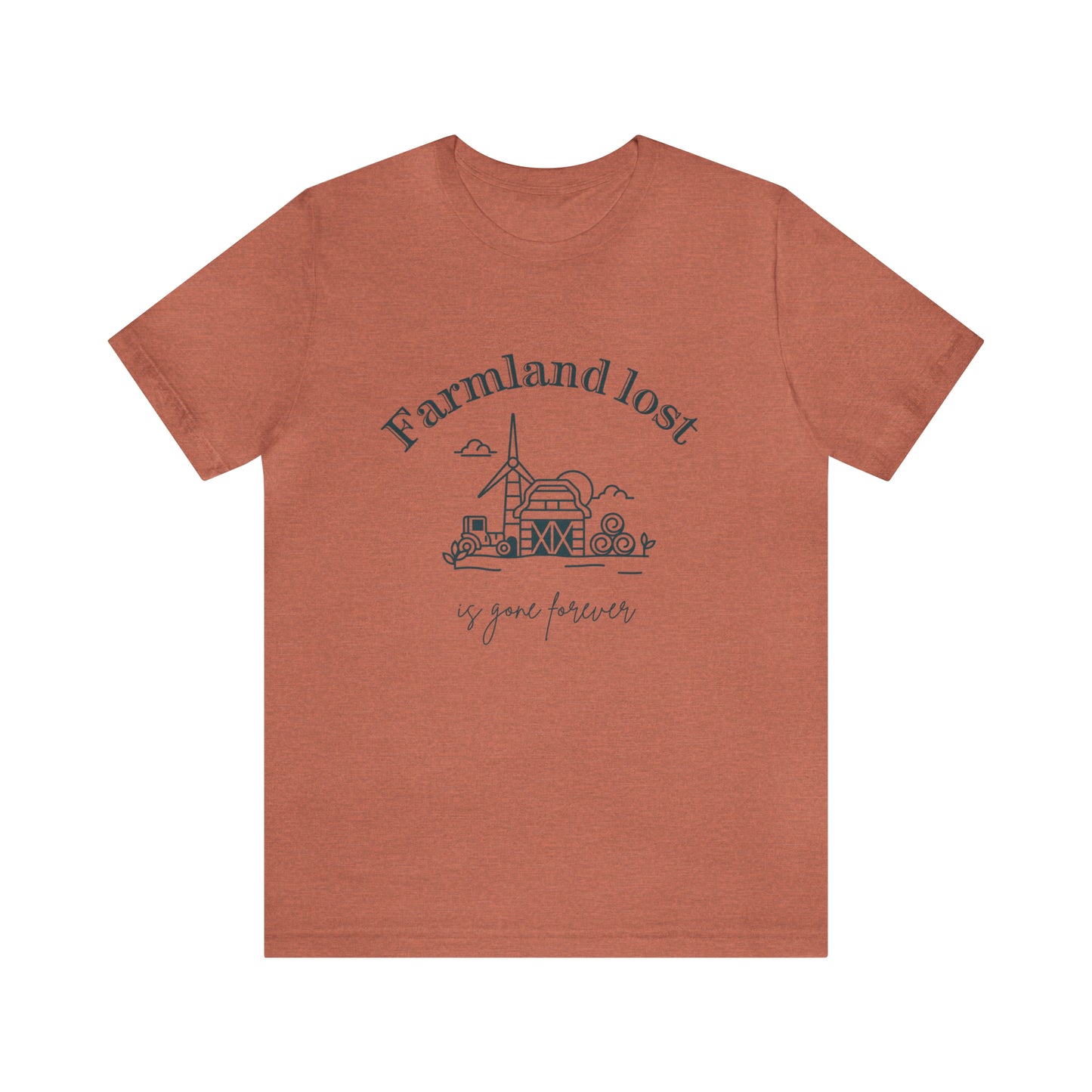 Farmland lost is gone forever no megasite Short Sleeve Unisex Adult Tee