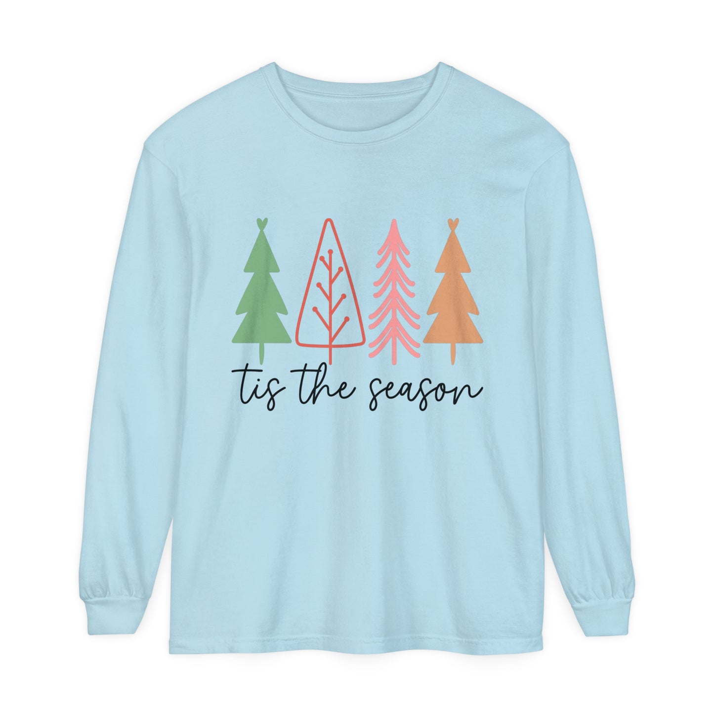 Tis the Season Women's Christmas Holiday Loose Long Sleeve T-Shirt