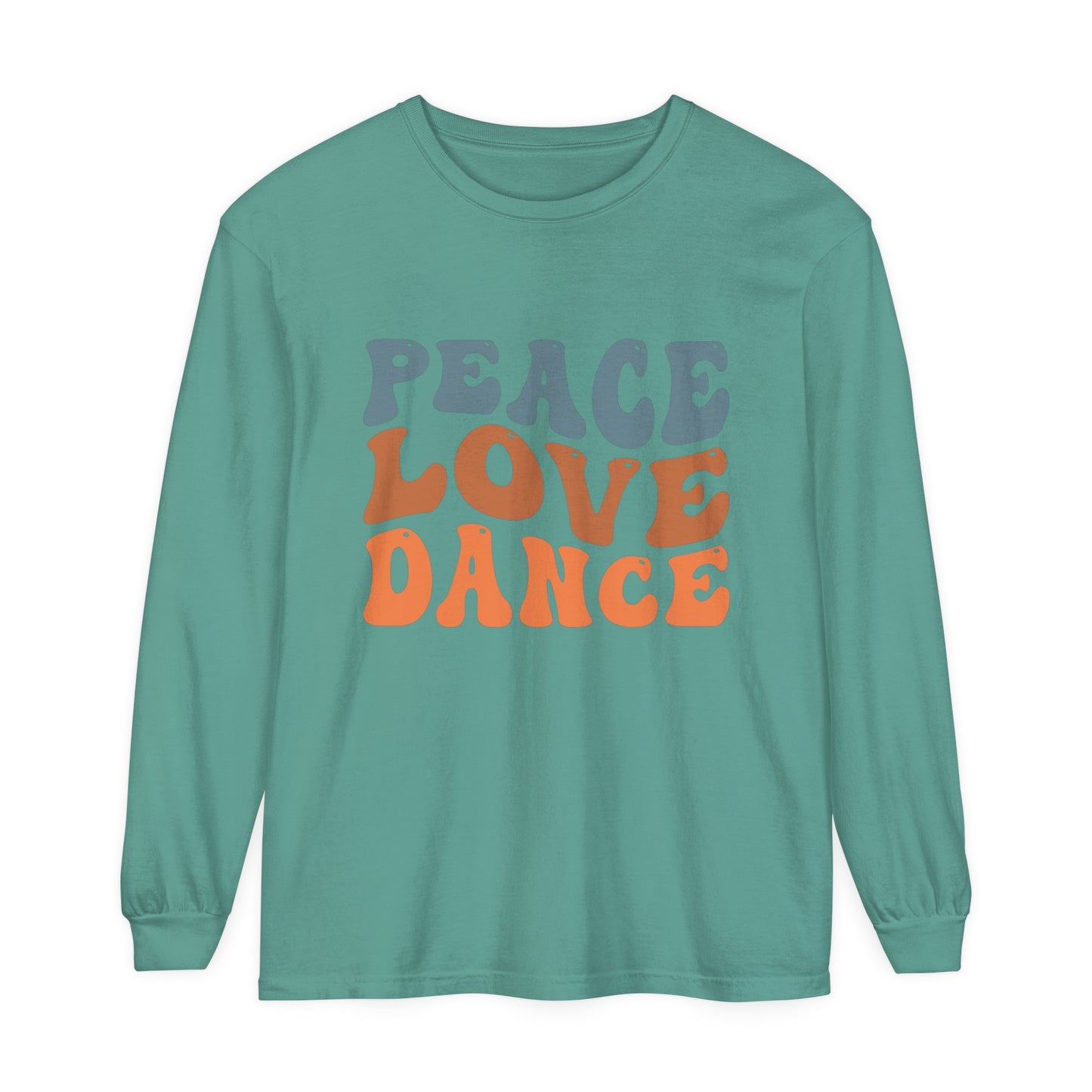 Peace Love Dance Women's Loose Long Sleeve T-Shirt