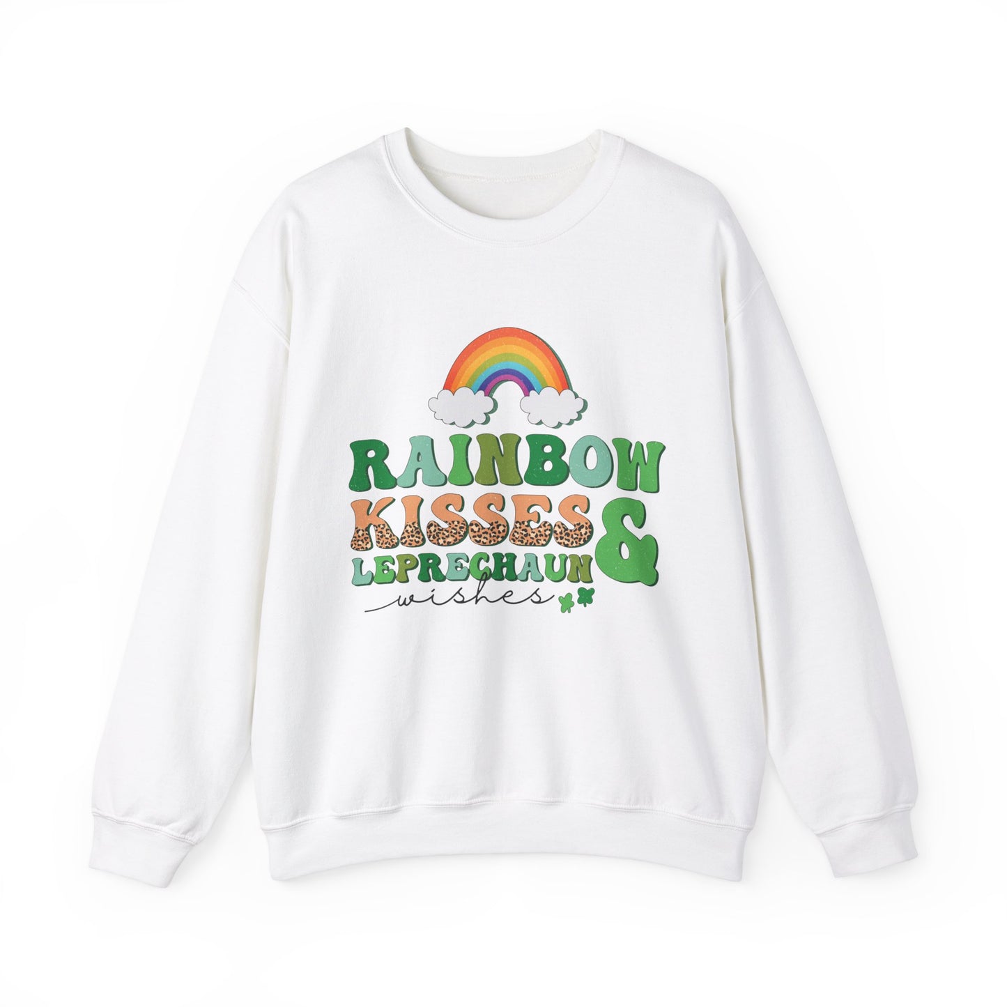 Rainbow Kisses & Leprechaun Wishes St. Patrick's Day Women's Sweatshirt