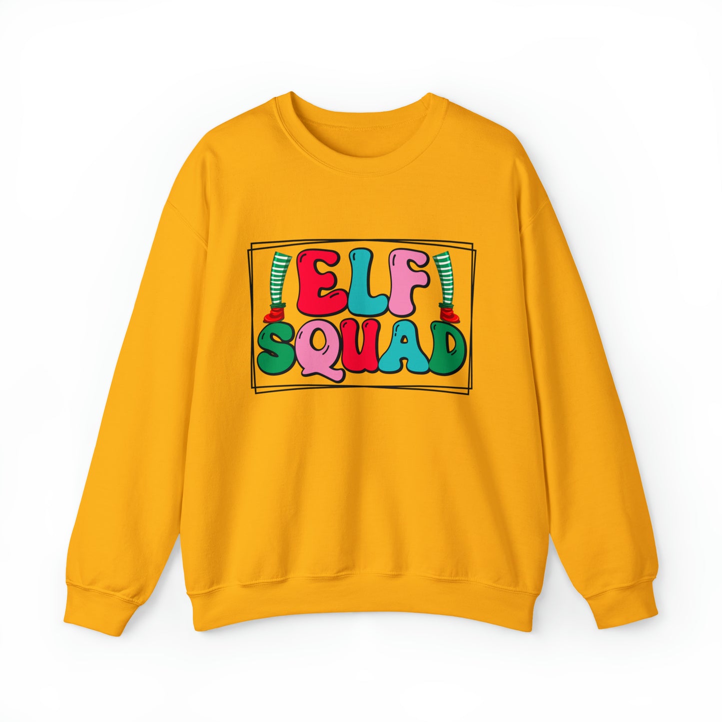 Elf Squad Family Group Christmas Holiday Adult Crewneck Sweatshirt