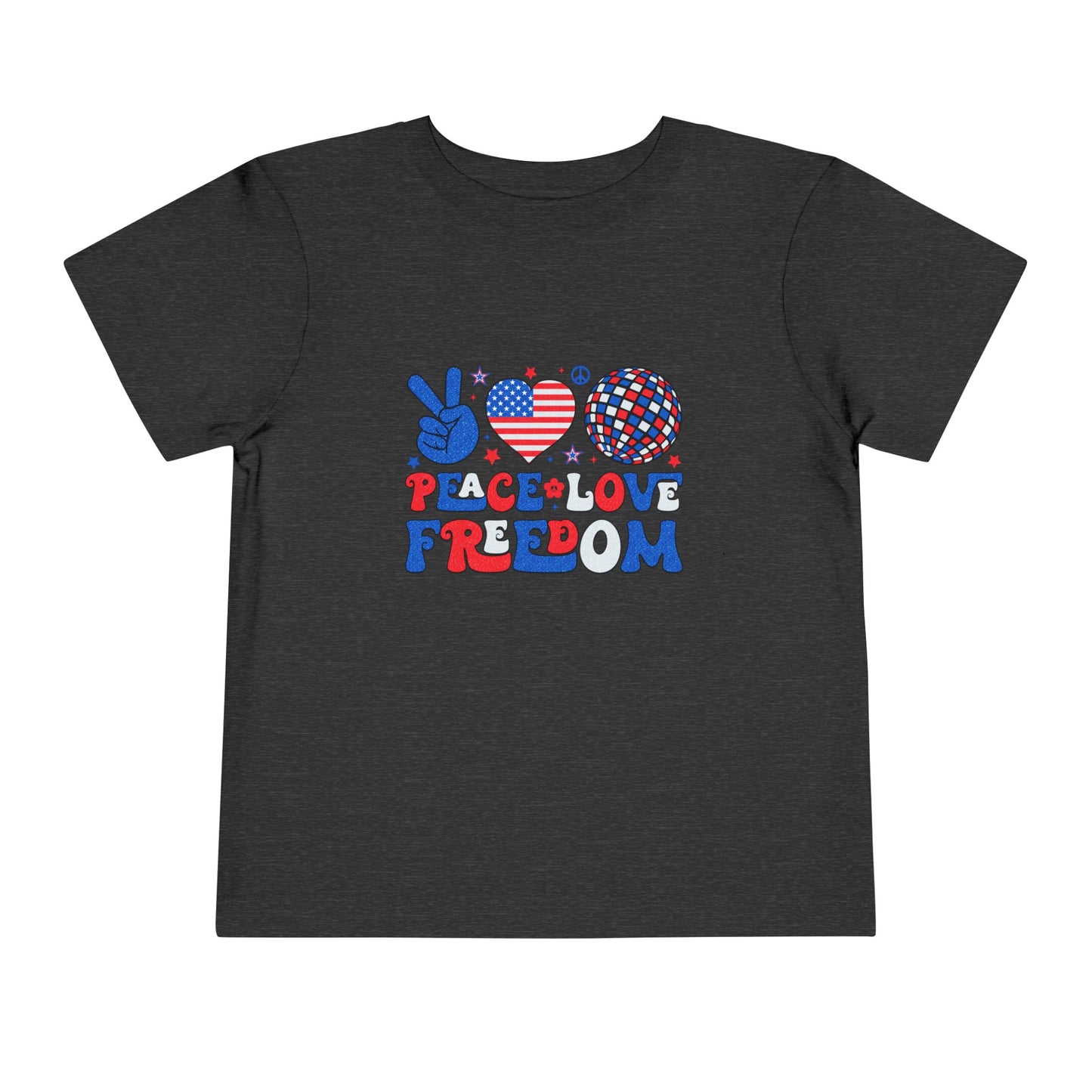 Peace Love Freedom 4th of July Short Sleeve Tee