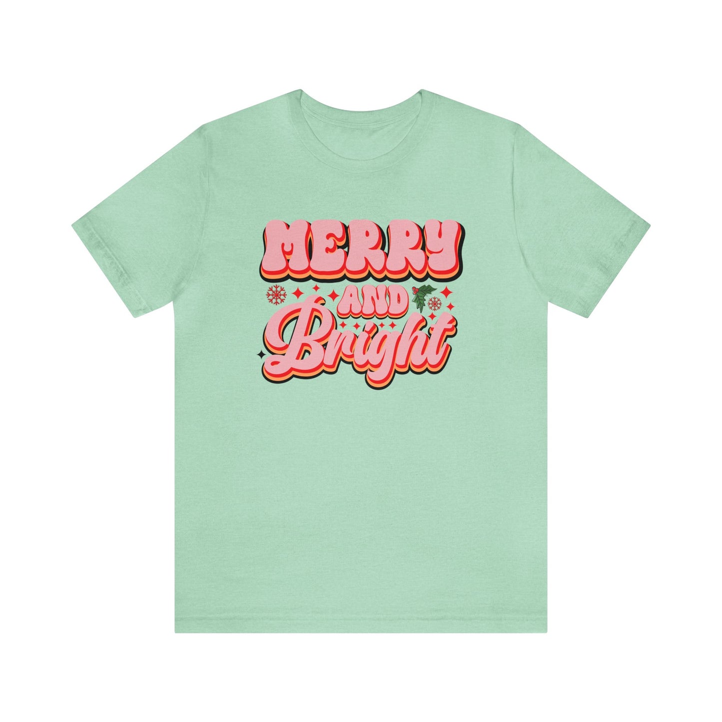Merry and Bright Women's Christmas Tshirt