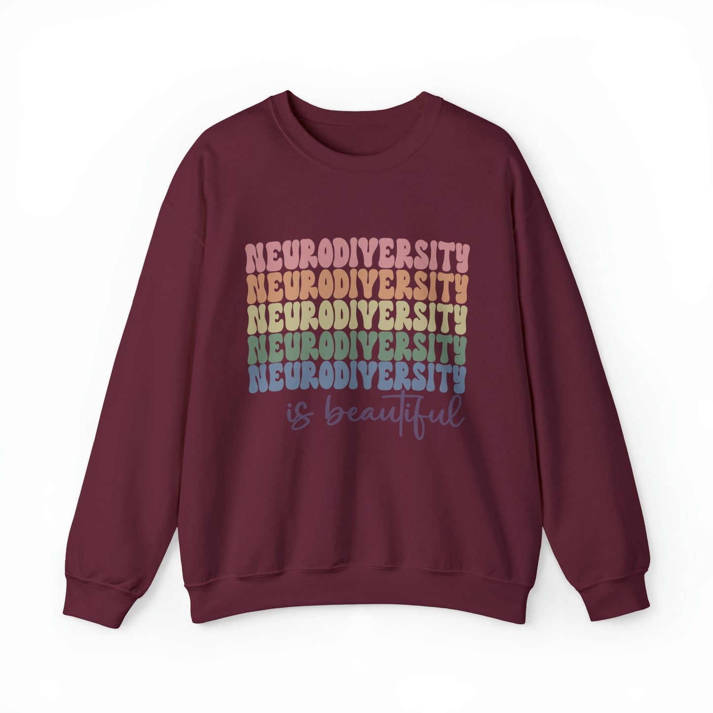 Neurodiversity is beautiful stacked Women's Crewneck Sweatshirt