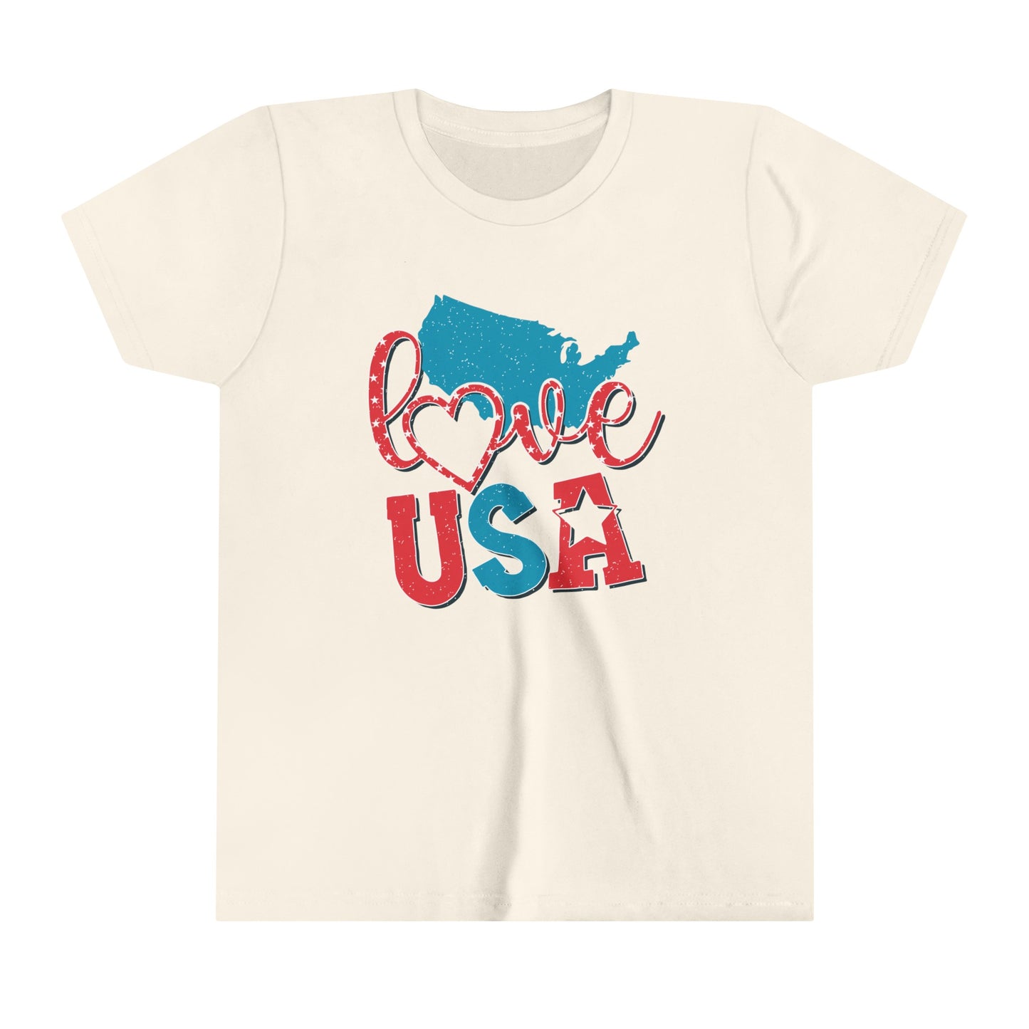 Love USA 4th of July USA Youth Shirt